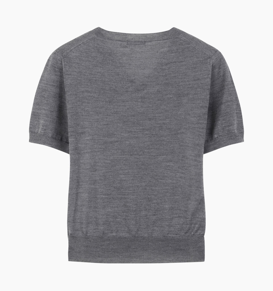 Gray sweater with embroidery - null - Dark Gray | Sisley K image number 2
